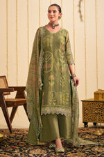 Load image into Gallery viewer, Green Tissue Silk Digital Print Indian Palazzo Salwar Kameez

