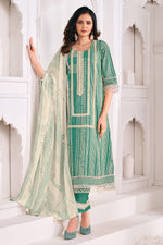 Load image into Gallery viewer, Womens Pure Cotton Hand Block Print Salwar Kameez With Mal Mal Dupatta