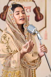 Cotton Block Print Designer Border Embroidery Salwar Kameez