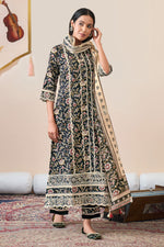 Load image into Gallery viewer, Pure Cotton Block Print Border Embroidered Salwar Kameez
