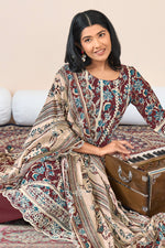 Load image into Gallery viewer, Pure Cotton Block Print Border Embroidery Salwar Kameez