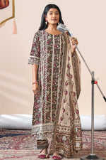 Load image into Gallery viewer, Cotton Block Print Border Work Casual Salwar Kameez