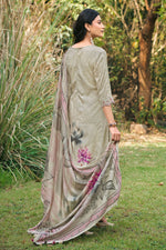 Load image into Gallery viewer, Cream Pure Moga Silk Embroidered Suit
