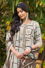 Pure Linen Digital Print Designer Daily Wear Salwar Kameez