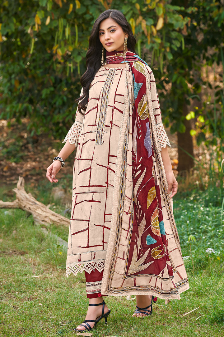 Premium Pure Linen Digital Printed Ethnic Salwar Suit