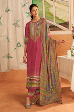 Load image into Gallery viewer, Premium Bemberg Silk Slub Digital Print Designer Salwar Kameez