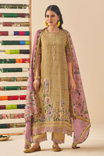 Load image into Gallery viewer, Brown Color Pure Muslin Digital Print Suit
