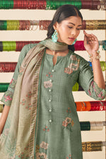 Load image into Gallery viewer, Sea Green Pure Muslin Digital Print Dress
