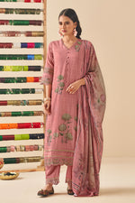 Load image into Gallery viewer, Pure Muslin Digital Print Salwar Kameez In Pink
