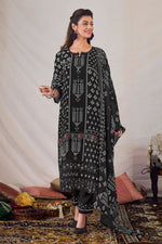 Load image into Gallery viewer, Pure Orgenza Khadi Block Print Salwar Suit In Black Color
