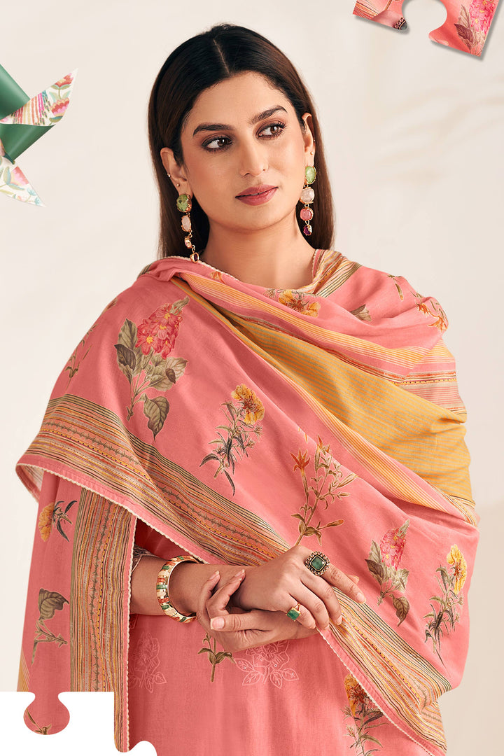 Pure Mal Mal Cotton Digital Print Casual Salwar Kameez