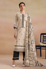 Load image into Gallery viewer, Classic Beige South Cotton Straight Fit Salwar Kameez