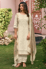 Load image into Gallery viewer, Premium Cotton Beige Casual Salwar Suit