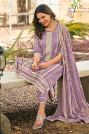 Stylish Organdy Hand Block Print Casual Wear Salwar Kameez
