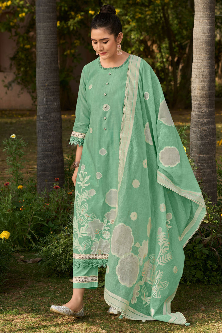 Premium South Cotton Dyed Jacquard Salwar Suit