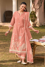 Load image into Gallery viewer, Elegant Pure Cotton Jacquard Salwar Kameez Set