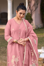 Designer South Cotton Jacquard Straight Cut Salwar Suit