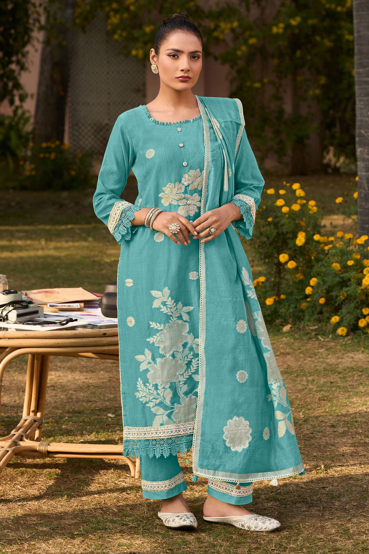 Stylish Pure South Cotton Jacquard Salwar Kameez
