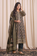 Load image into Gallery viewer, Black Digital Print Work Salwar suit In Pure Premium Corduroy Fabric
