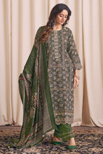 Load image into Gallery viewer, Pure Premium Corduroy Party Wear Salwar Suit In Green Color

