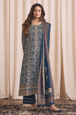 Load image into Gallery viewer, Party Wear Blue Digital Print Salwar Suit In Pure Premium Corduroy Fabric
