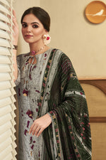 Load image into Gallery viewer, Off White Color Pure Russian Silk Digital Print Casual Long Straight Cut Salwar Kameez