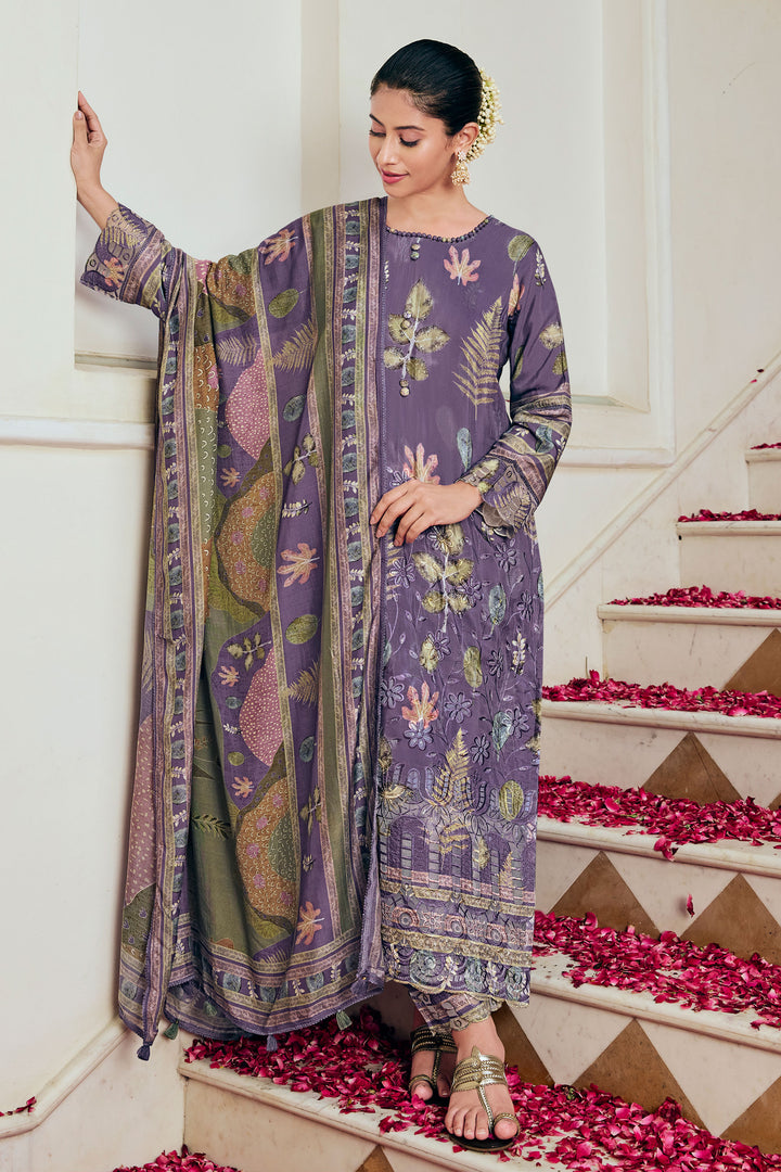 Distinguishable Digital Print Festive Wear Trendy Salwar Kameez