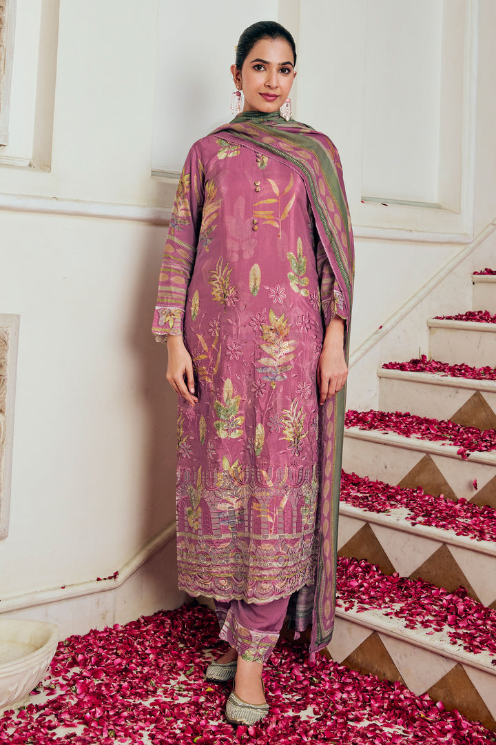 Captivating Digital Print Pink Salwar Kameez