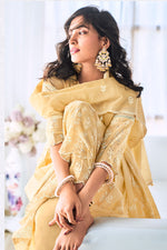 Load image into Gallery viewer, Cream Pure Cotton Embroidery Khadi Block Print Designer Dress

