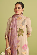 Load image into Gallery viewer, Pure Tissue Jacquard With Fancy Embroidery Designer Long Salwar Kameez
