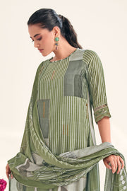Pure Moga Silk Sea Green Digital Print Casual Salwar Suit