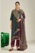 Load image into Gallery viewer, Premium Bemberg Linen Digital Print Embroidered Salwar Suit