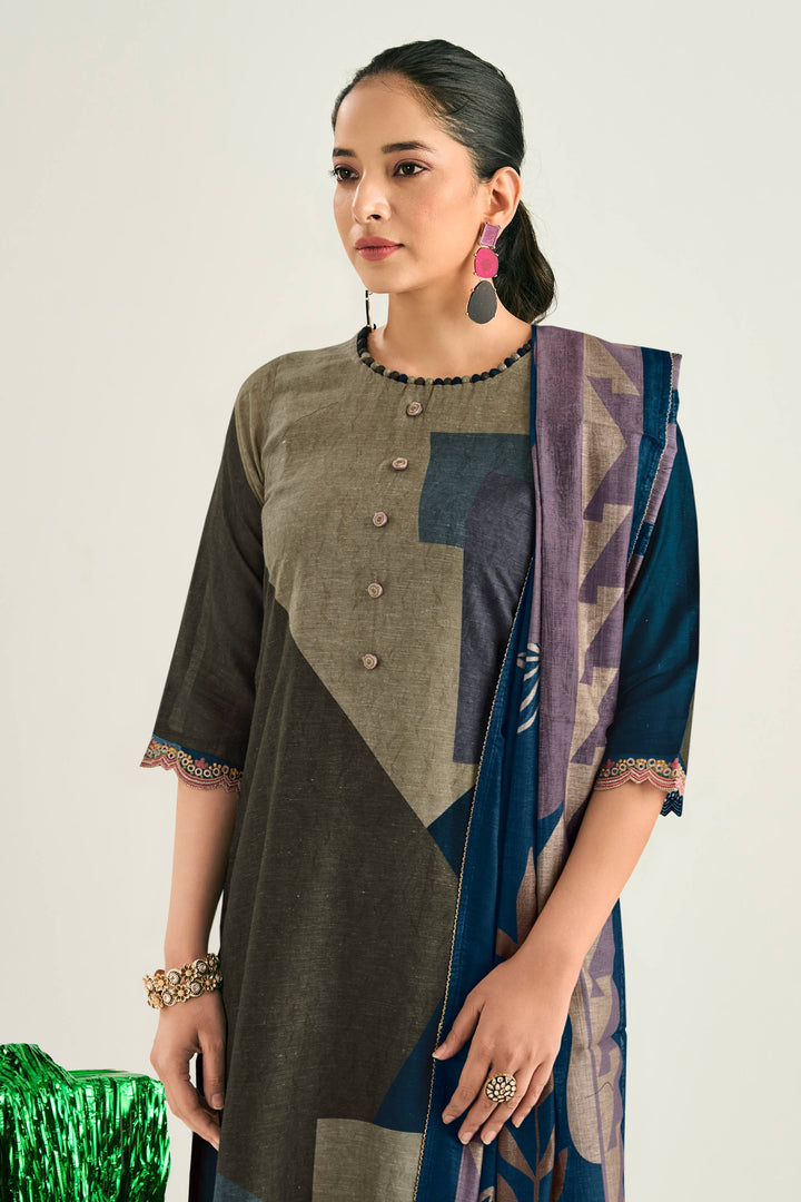 Designer Bemberg Linen Casual Wear Salwar Kameez