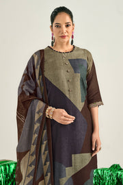 Elegant Linen Digital Print Straight Cut Salwar Suit For Women