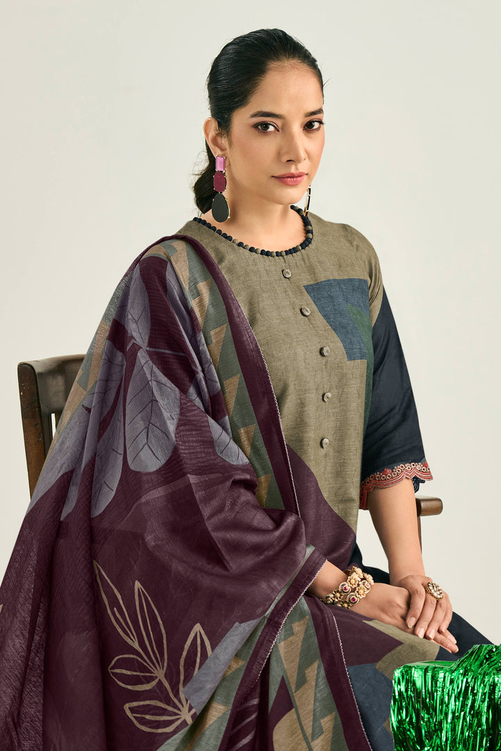 Women'S Premium Linen Embroidered Daily Wear Salwar Kameez