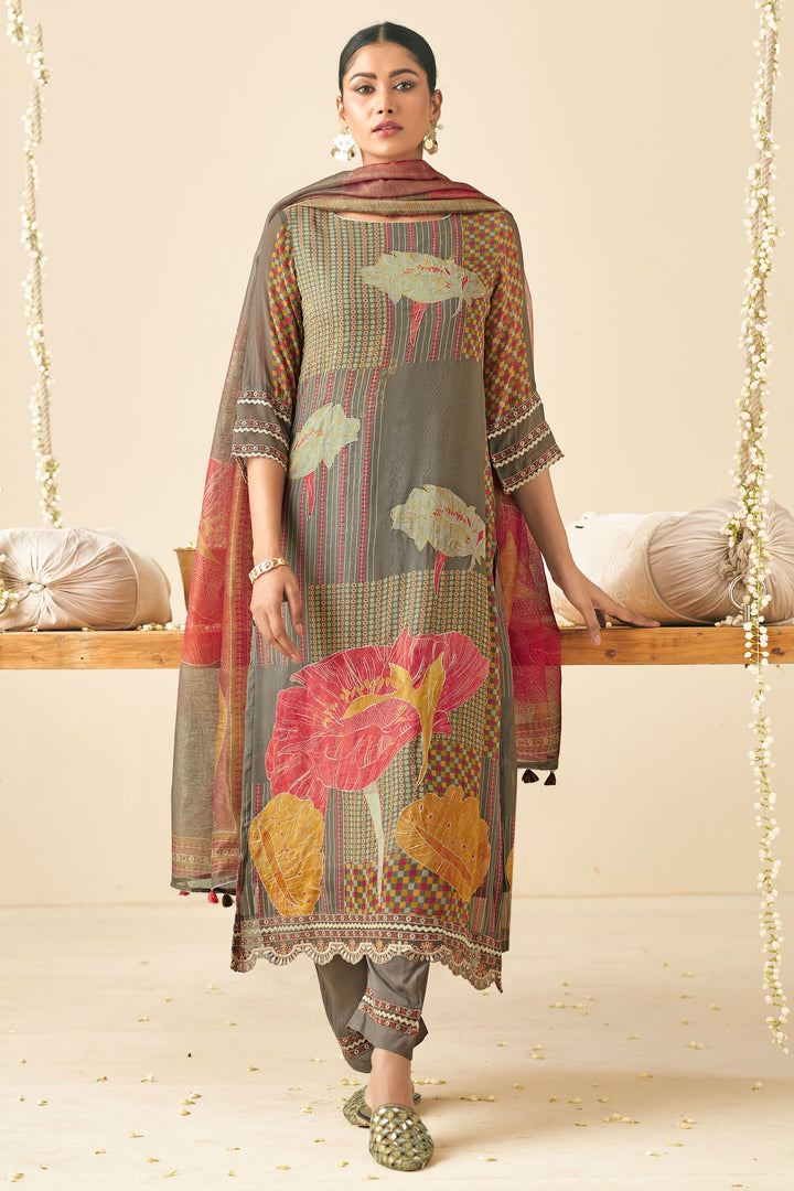 Pure Bemberg Georgette Digital Print Casual Salwar Kameez