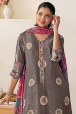 Load image into Gallery viewer, Premium Bemberg Silk Slub Hnad Block Print Salwar Kameez