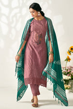 Load image into Gallery viewer, Pink Color Pure South Cotton Fabric Salwar Kameez With Embroidery Work