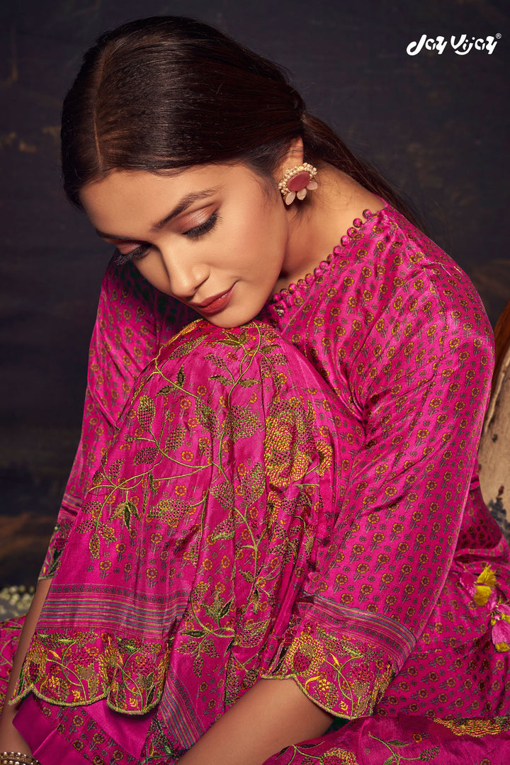 Rani Color Festive Wear Pure Bemberg Silk Digital Print Salwar Kameez