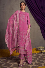 Load image into Gallery viewer, Pink Color Pure Organza Khadi Print Daily Wear Long Salwar Suit With Hand Work