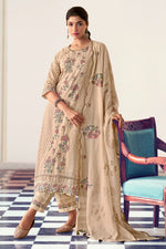 Load image into Gallery viewer, Chikoo Artisanal Impressions Designer Straight Cut Salwar Suit With Pure Cotton Block Print
