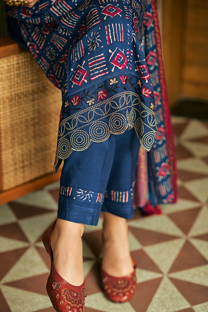 Teal Color Pure Pashmina Digital Print Salwar Suit