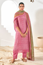 Load image into Gallery viewer, Pure Moga Silk Pink Digital Print Long Straight Cut Salwar Kameez