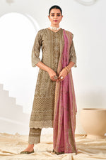 Load image into Gallery viewer, Chikoo Color Pure Moga Silk Digital Print Long Straight Cut Suit