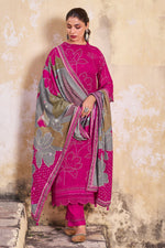 Load image into Gallery viewer, Magenta Color Pure Pashmina Digital Print Salwar Suit