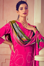 Load image into Gallery viewer, Pure Pashmina Digital Print Magenta Color Salwar Kameez