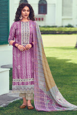 Load image into Gallery viewer, Purple Ethereal Elegance Designer Silk Salwar Suit Set