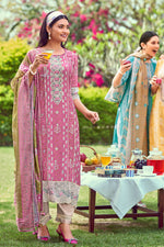 Load image into Gallery viewer, Moga Silk Salwar Suit With Embroidery And Batik Print