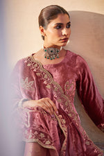 Load image into Gallery viewer, Embroidered Maroon Color Designer Salwar Suit In Pure Viscose Velvet Fabric