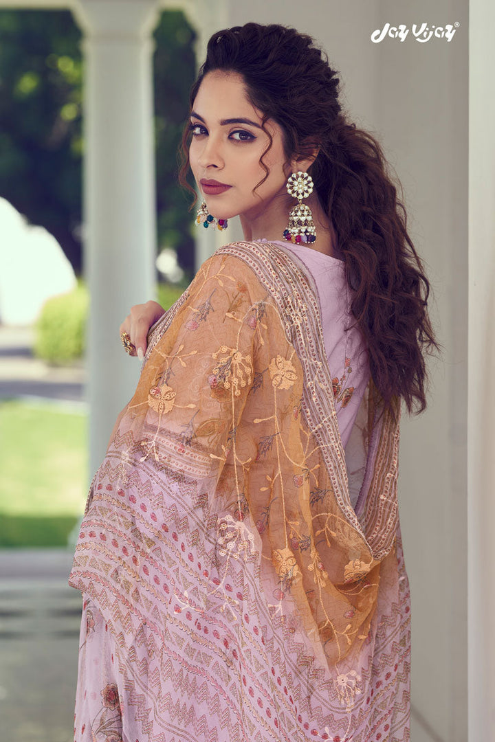 Pink Pure Cotton Regal Reflections Designer Salwar Suit